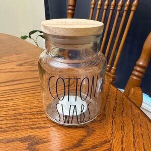 RAE DUNN COTTON SWABS JAR
